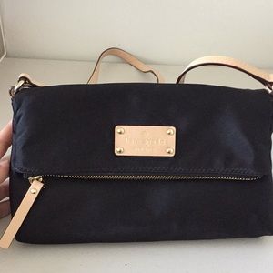 NWOT small black nylon Kate Spade crossbody bag